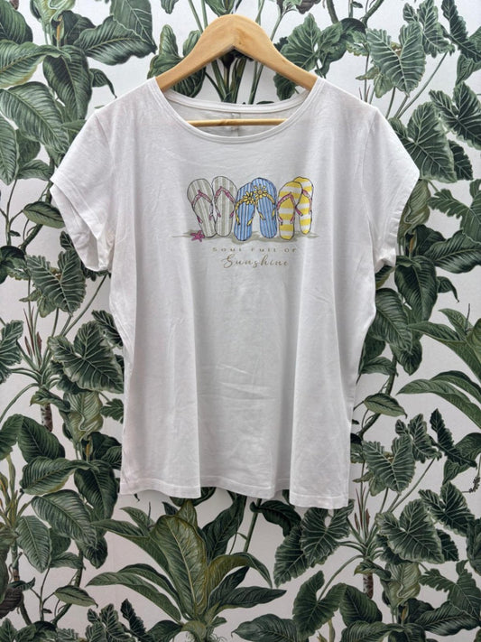 Laura Torelli T-Shirt L Weiß