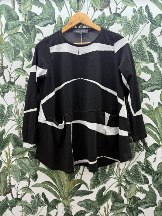 OZAN N KU Pullover XL Schwarz und Weiß