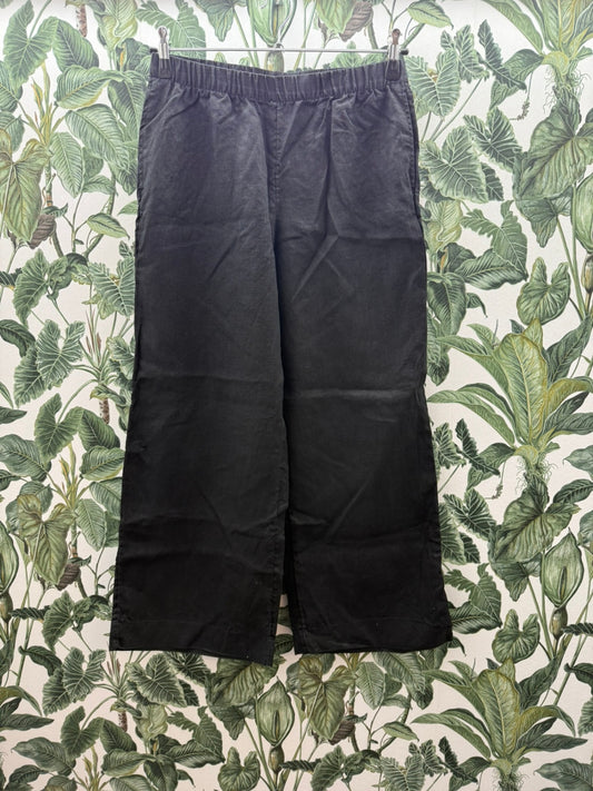 H&M 100% Leinen Hose M Schwarz