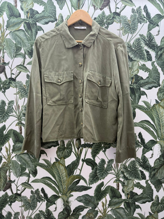MNG Bluse M Olivgrün