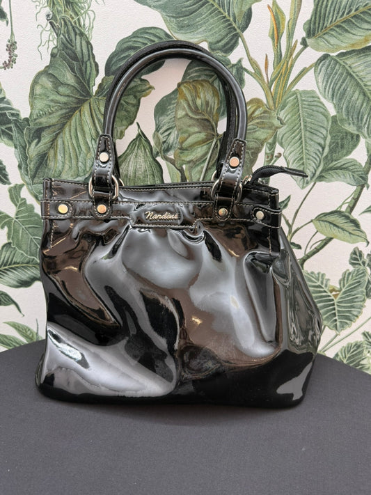 Nardini made in Italy Kunstleder Tasche Schwarz