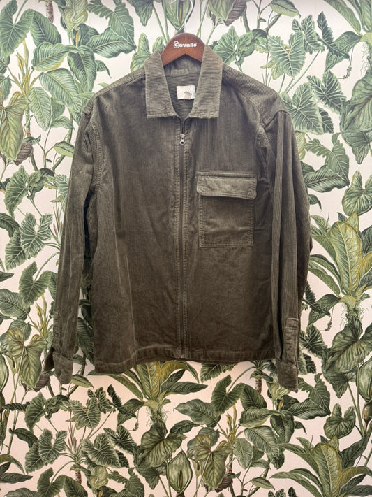 H&M Cordjacke L Olivgrün