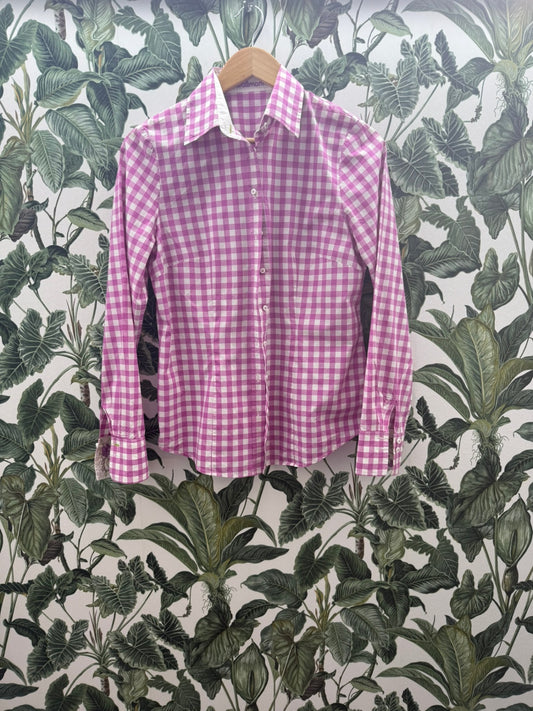 Wallmann Bluse M Pink-weißes Karo