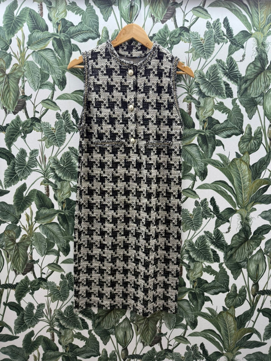 Kleid M schwarz, weiß