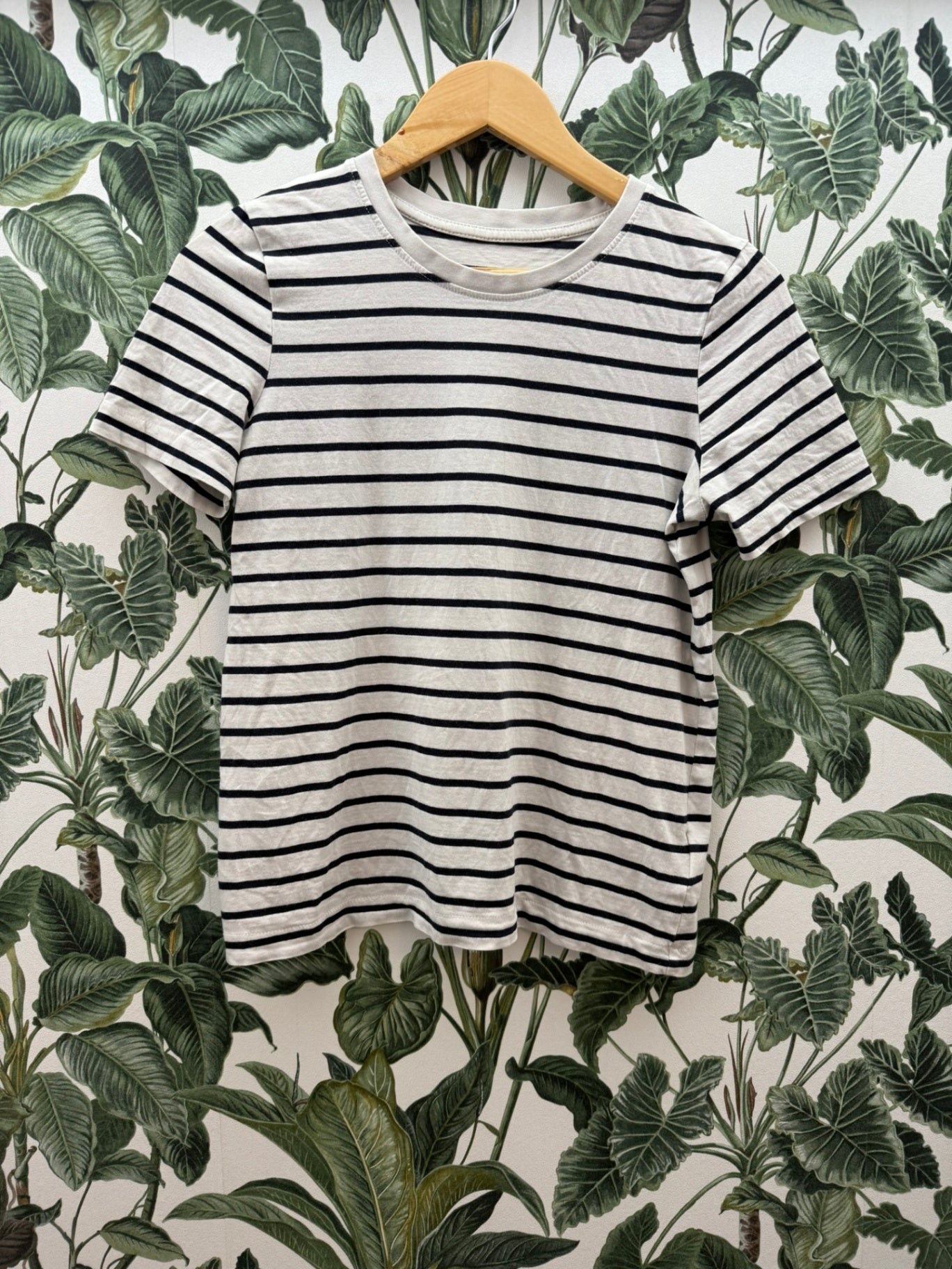 C&A Shirt XS Weiß mit schwarzen Streifen