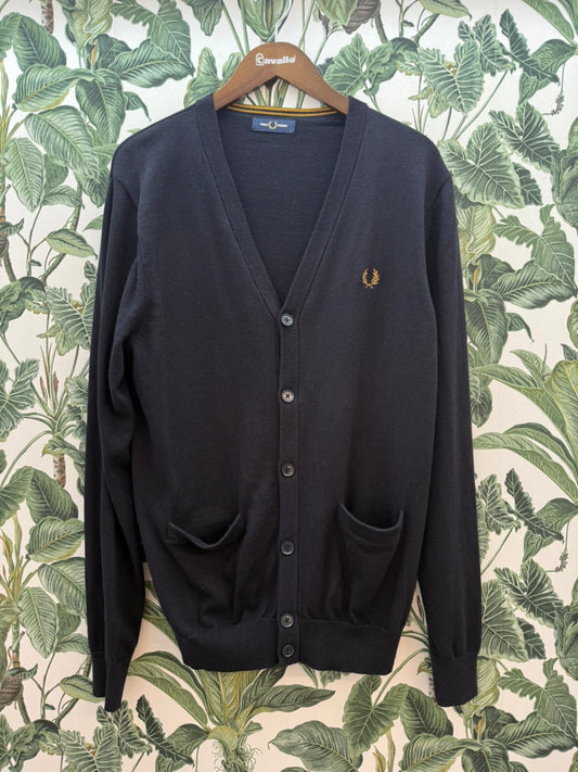 Fred Perry Strickjacke L Schwarz