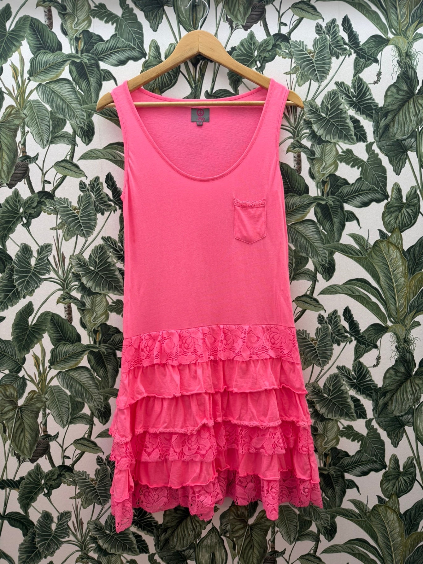 Mo Sommerkleid Spitze M Pink