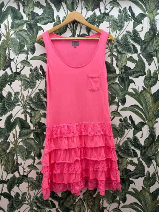 Mo Sommerkleid Spitze M Pink