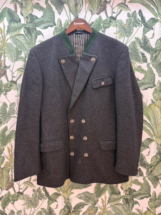 Traunsee Trachten Herren Trachtenjacke 50 M-L Dunkelgrau