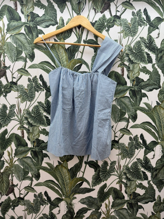 cos Top XS Blau und Weiß gestreift