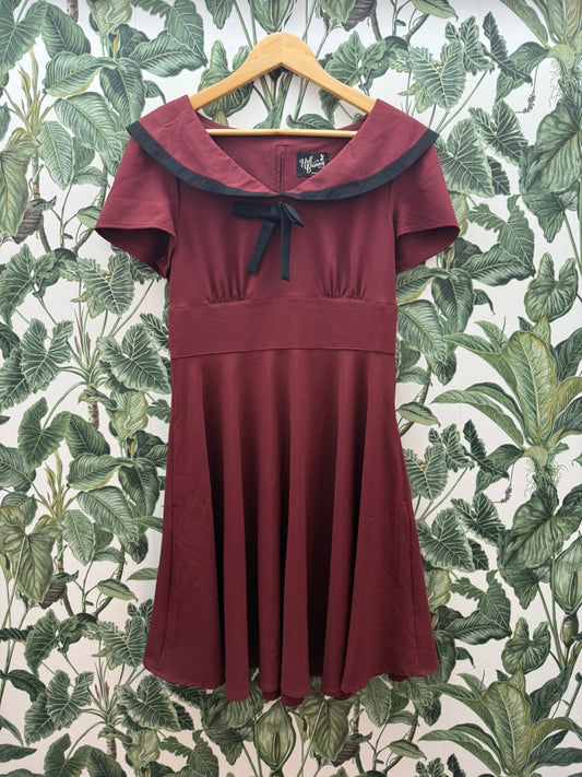 Hell Bunny Kleid M Burgunderrot