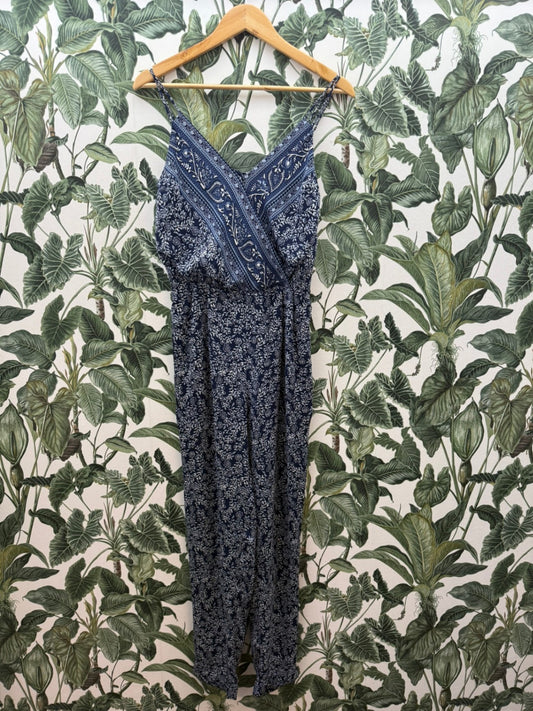 Pepe Jeans Jumpsuit XS Blau mit weißem Muster
