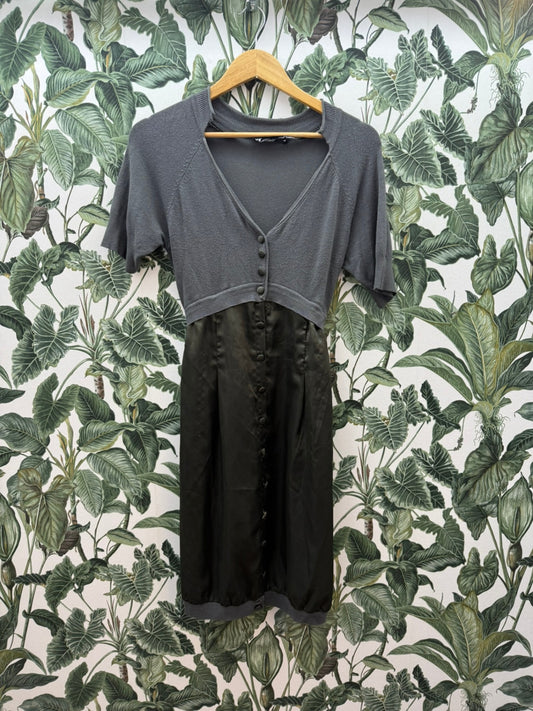 yaya Kleid M Grau und Schwarz