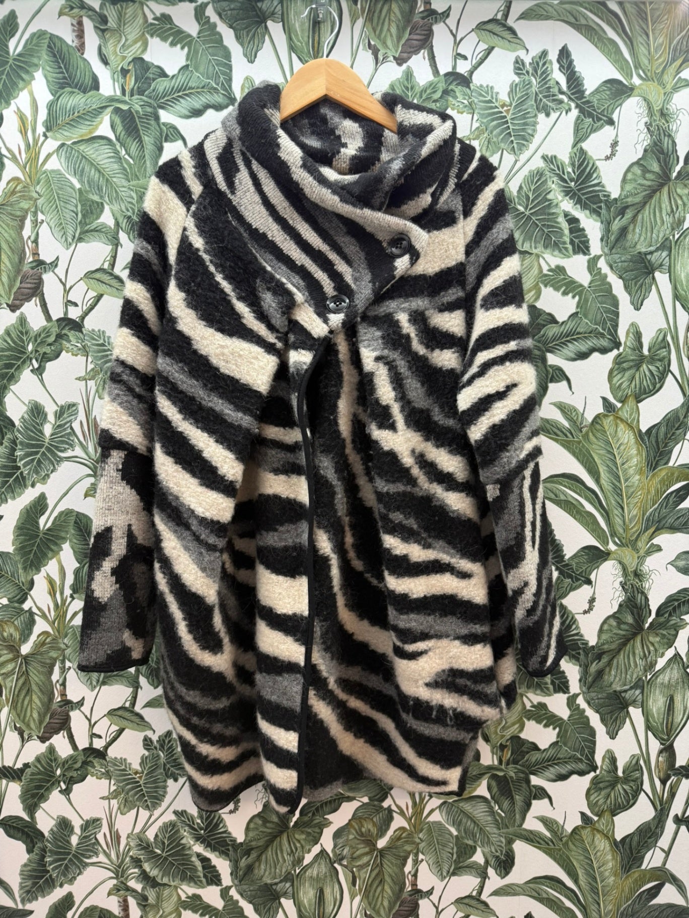 made in Italy Jacke L Schwarz und Weiß