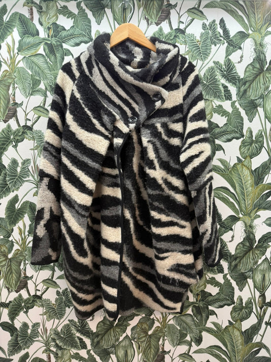 made in Italy Jacke L Schwarz und Weiß