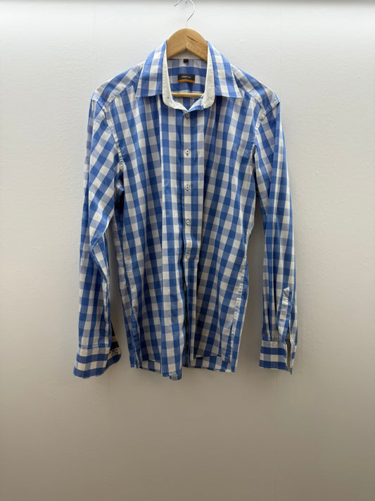Eterna Hemd SLIM FIT 41 L Blau und Weiß