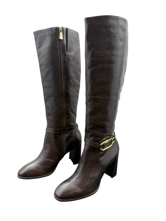 Luz Da Lua 100% Leder Stiefel 37 Braun