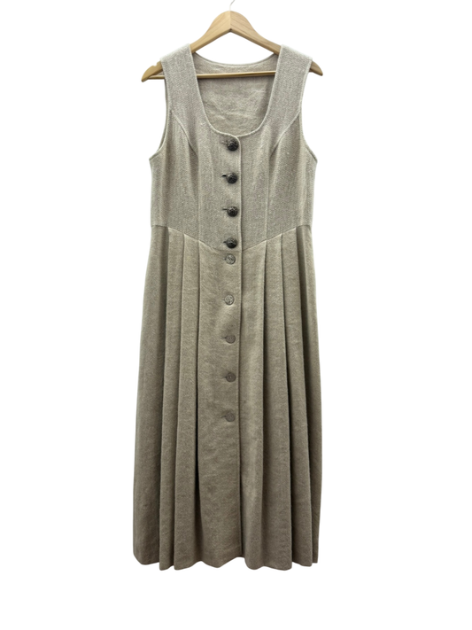 Mothwurf Wollmix mit Leinen + Angora L Beige