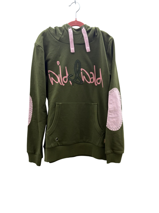 Wild & Wald Mädchen Hoodie XS Olivgrün