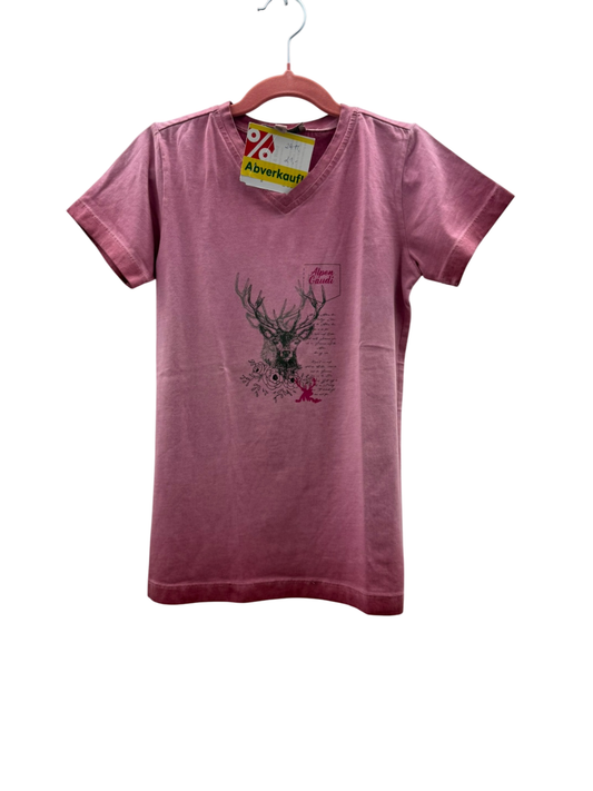 Wild & Wald Mädchen Trachten T-Shirt Hunting 128 Rosa