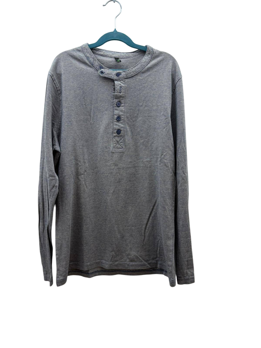 BENETTON Jungen langarm Shirt 158-164 XL Grau