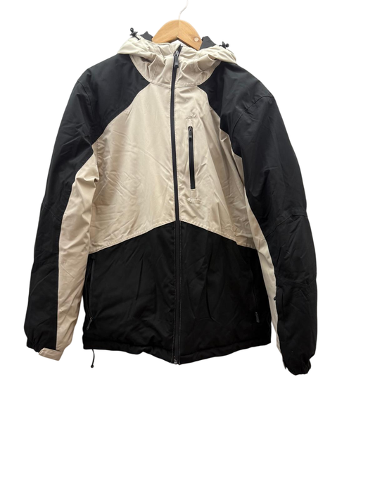 Skijacke L Beige und Schwarz