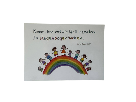 LienArt Papier 10,5 x 14,8 cm Regenbogenfarben