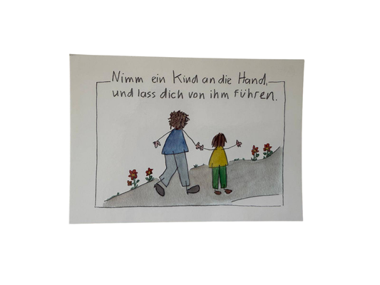 LienArt Papier 10,5 x 14,8 cm Kind führt
