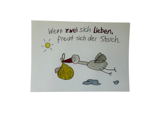 LienArt Papier 10,5 x 14,8 cm Wenn zwei sich lieben