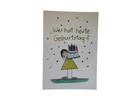 LienArt Papier 10,5 x 14,8 cm Wer hat Geburtstag?