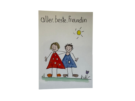 LienArt Papier 10,5 x 14,8 cm Allerbeste Freundin