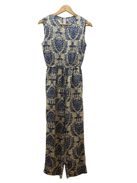 Jumpsuit S Beige und Blau