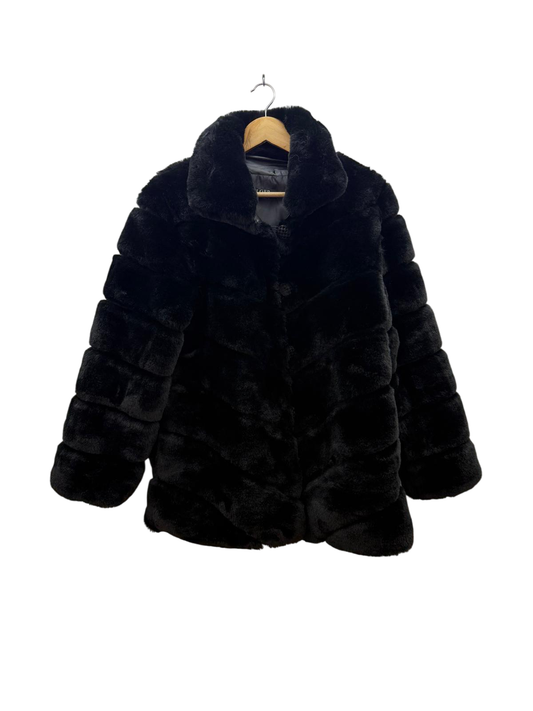 Olger Kunstfell Mantel M-L Schwarz