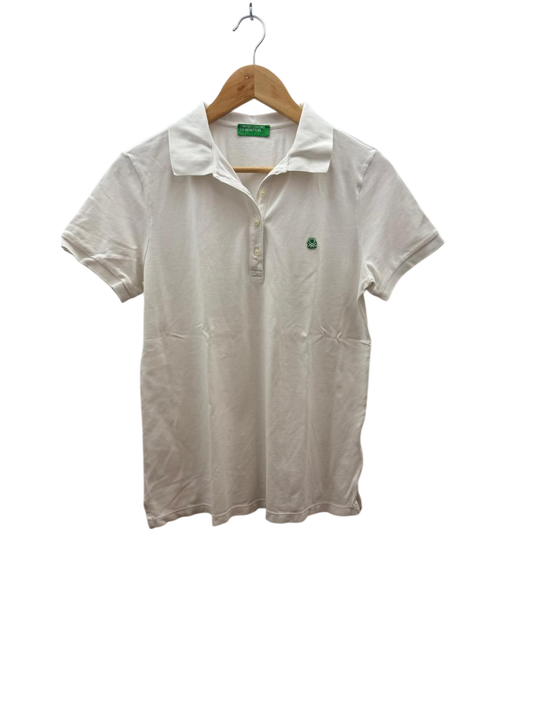 United Colors of Benetton Poloshirt M Weiß