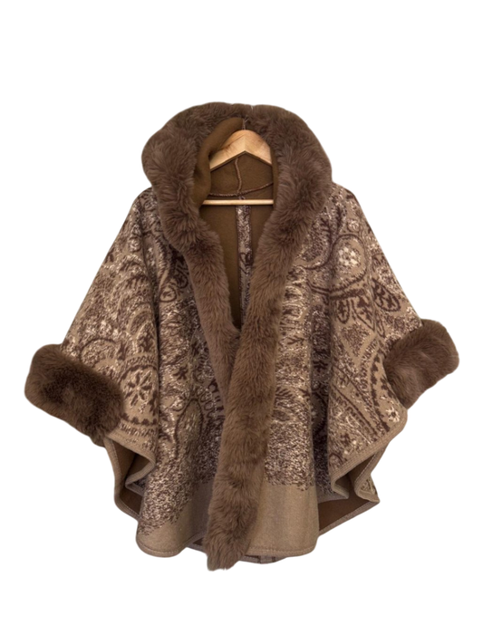 Poncho one size Braun