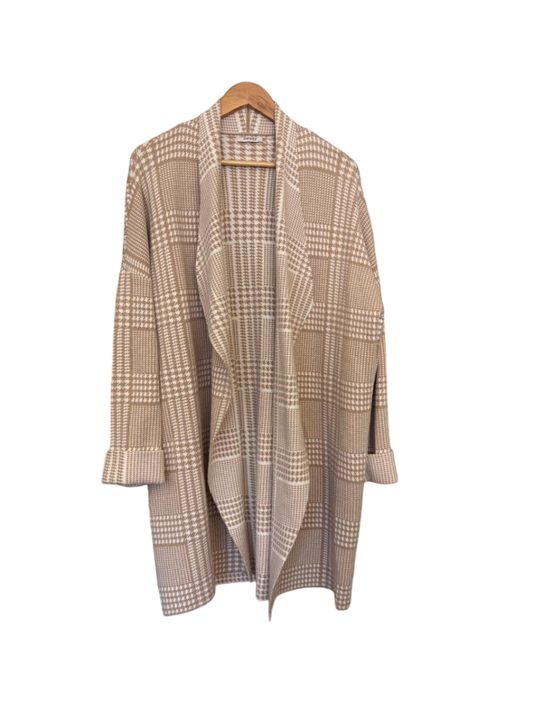 Orsay Weste XL Beige und Braun, Karo-Muster