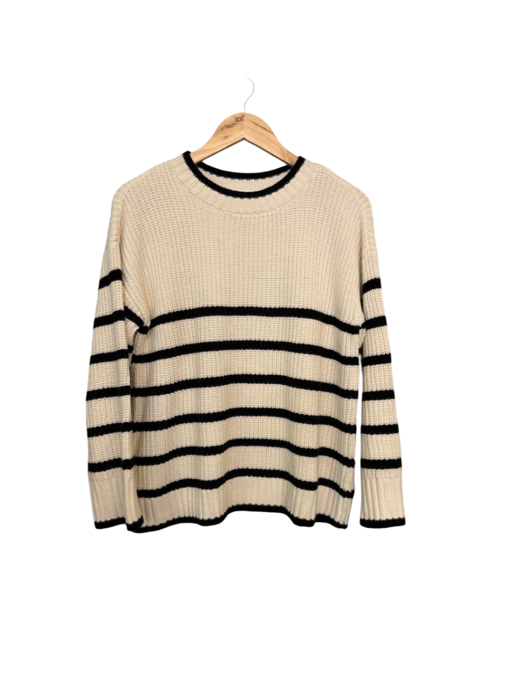 cream Pullover M Creme mit Schwarz