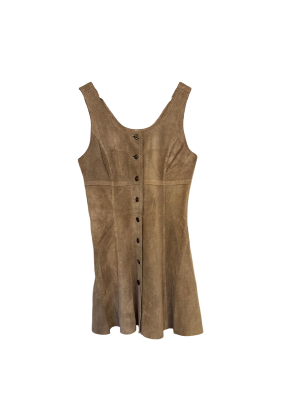 Vera Pelle Kleid L Beige Leder