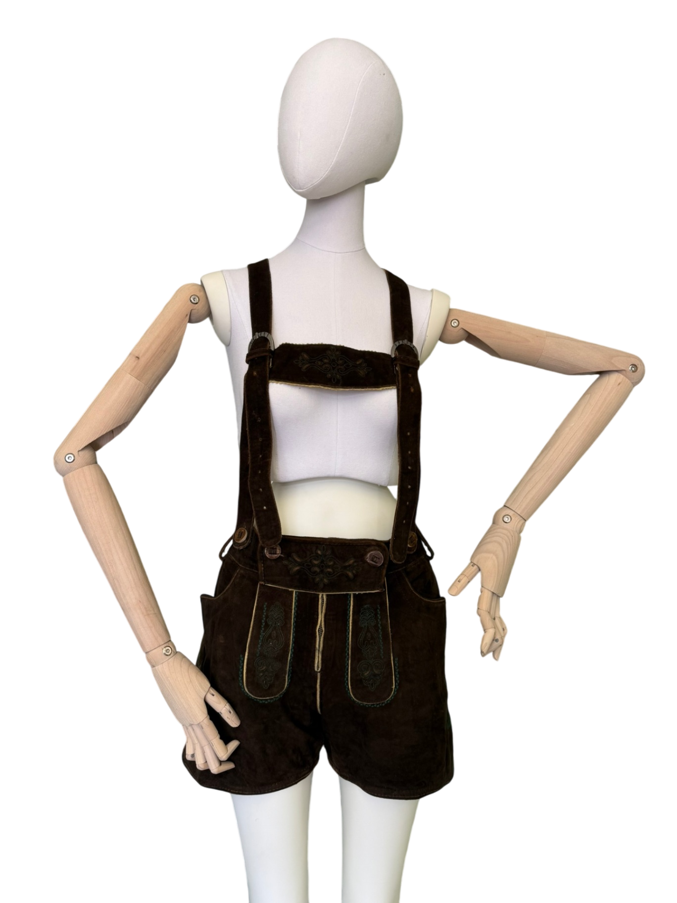 Almsach Damen Lederhose XL Dunkelbraun