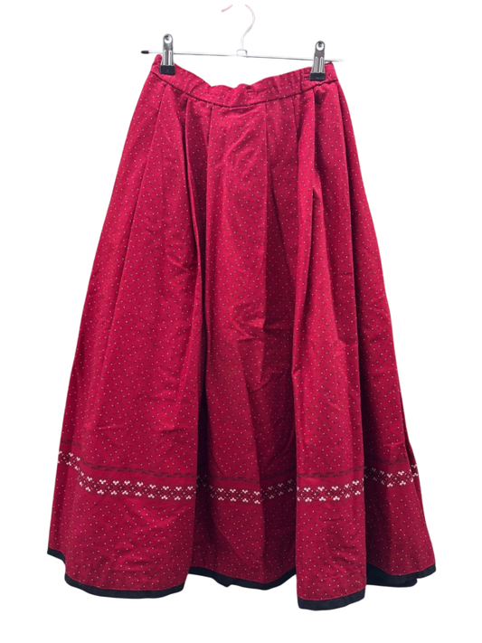 Handmade Trachtenrock XS-S Rot