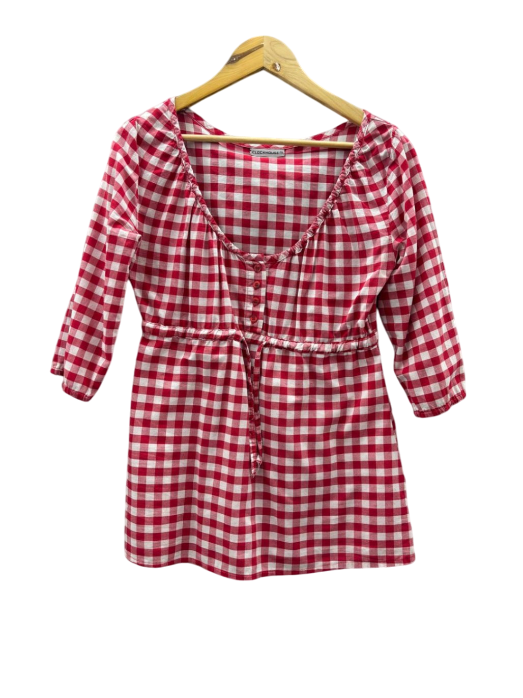 C&A karierte Bluse L Rot und Weiß