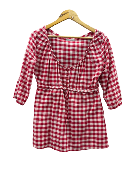 C&A karierte Bluse L Rot und Weiß