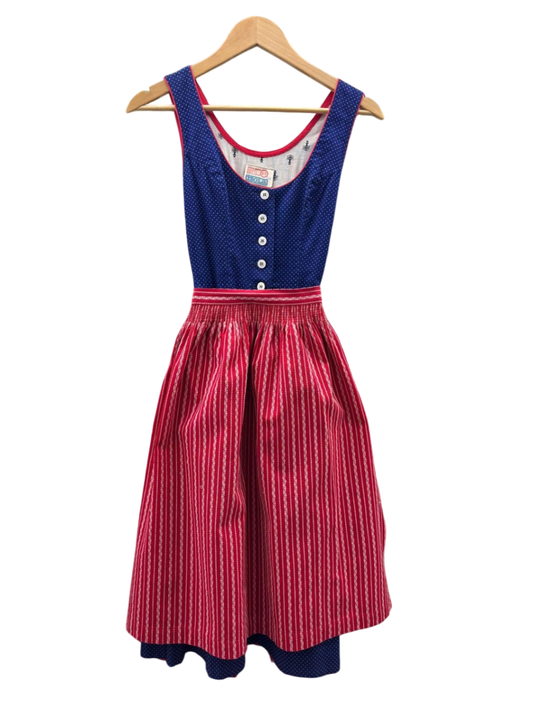 isola Dirndl XS Rot und Blau