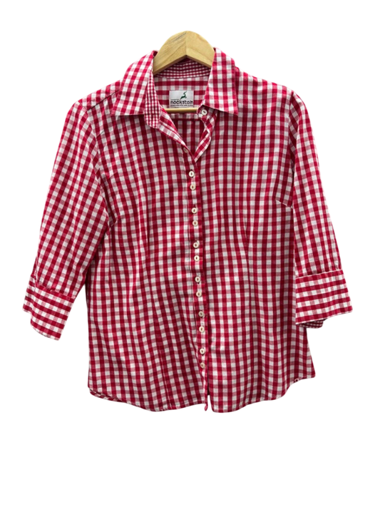 Nockstein Trachten Trachtenbluse L Rot und Weiß