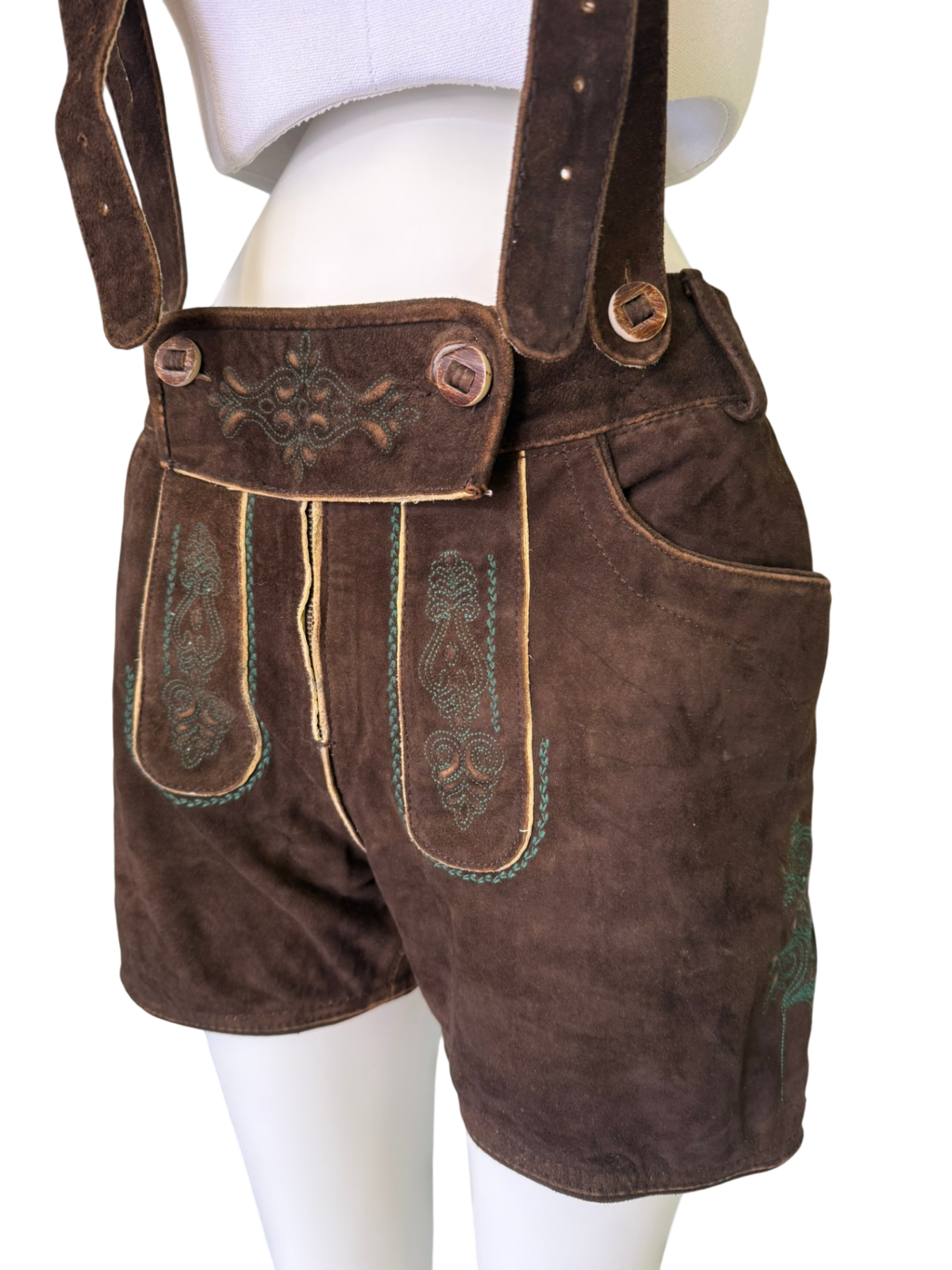 Almsach Damen Lederhose XL Dunkelbraun