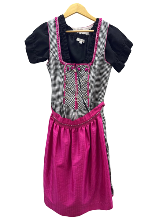 feelings Damen - Trachtenkleid S Schwarz, Weiß, Pink