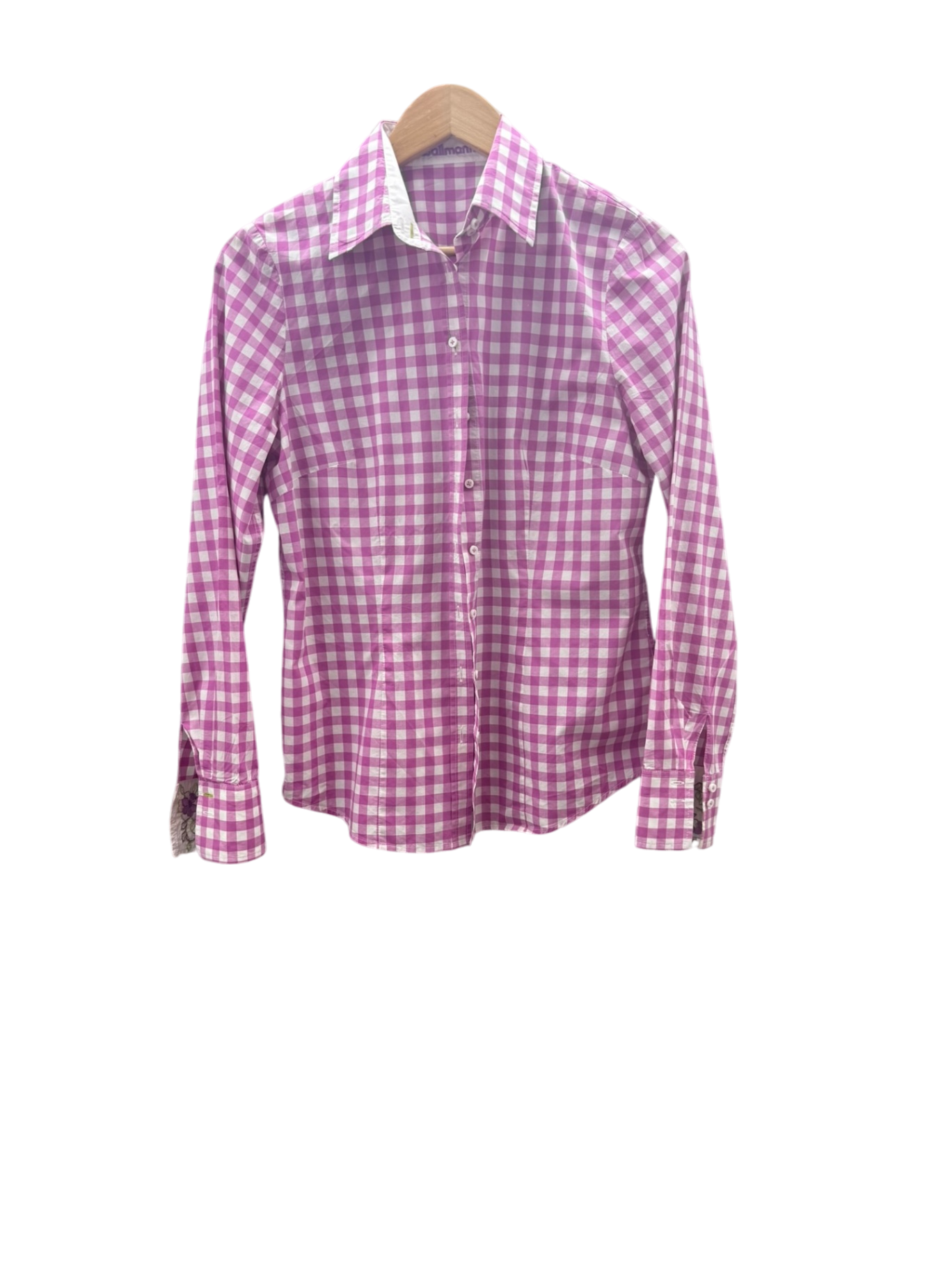 Wallmann Bluse M Pink-weißes Karo