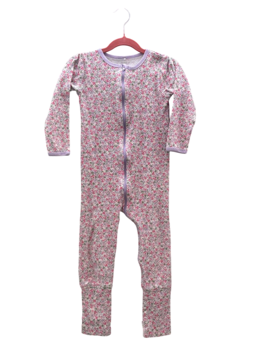 namen it Baby - Schlafanzug 104 Weiß mit rosa, grau und hellblauen Mustern