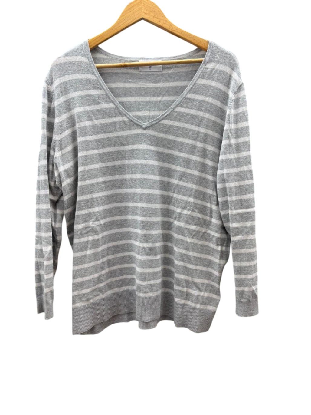 C&A Damen - Pullover XL Grau und Weiß