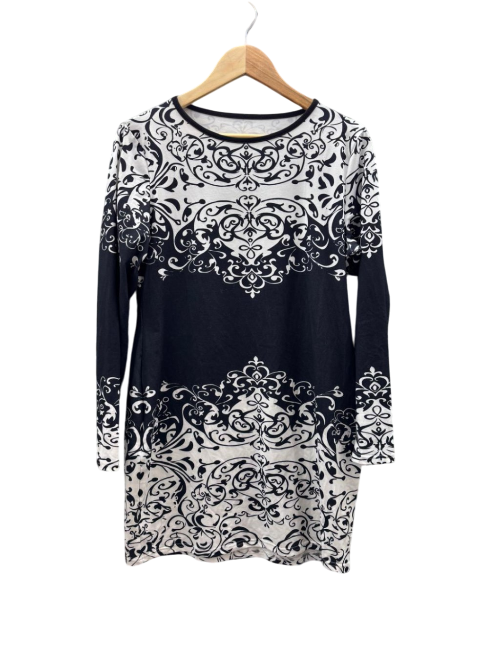 Damen - Kleid 2XL Schwarz und Weiß